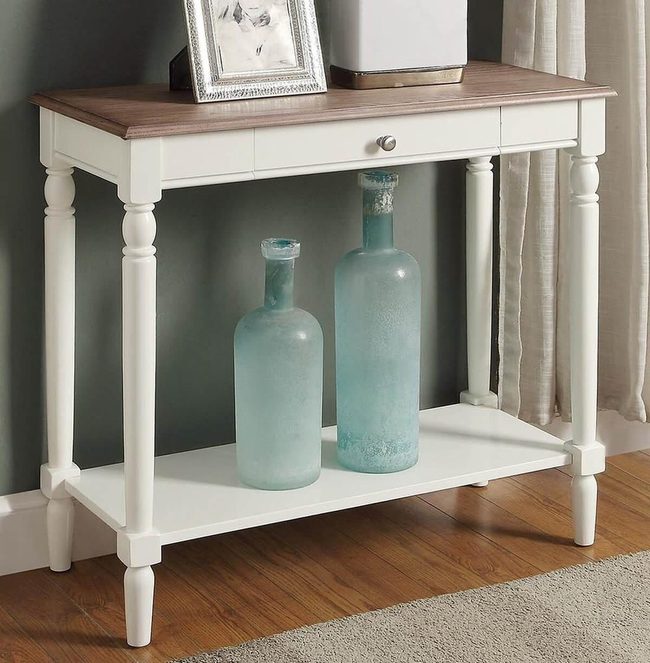 Weathered Wood French Console Table
