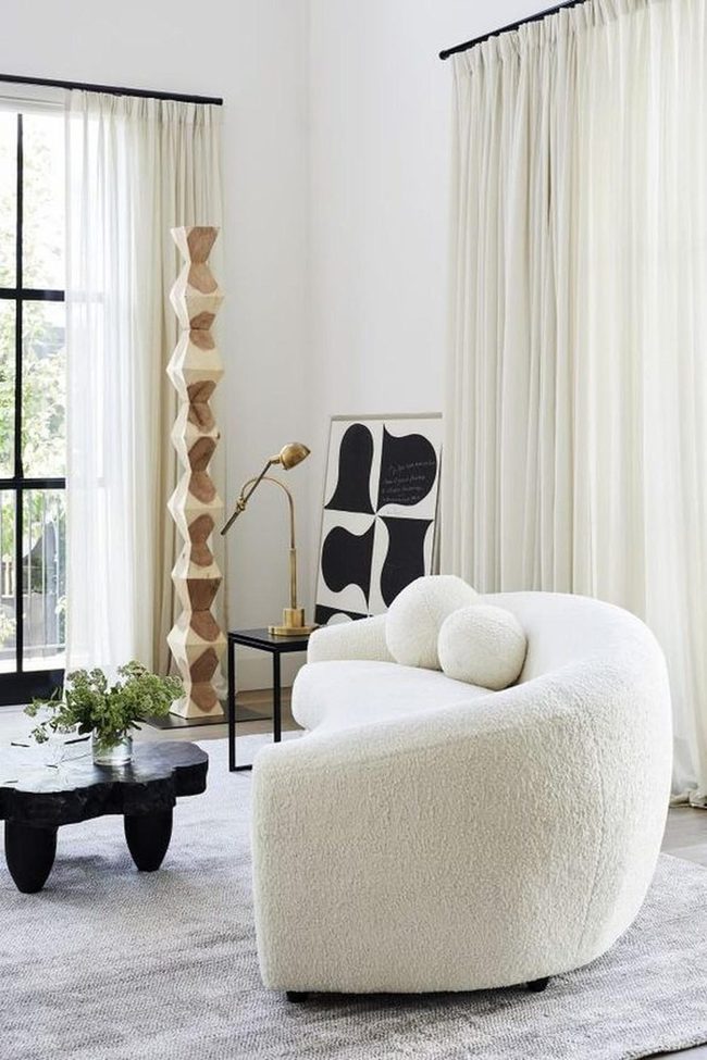Wooden Sculpture And Brass Light