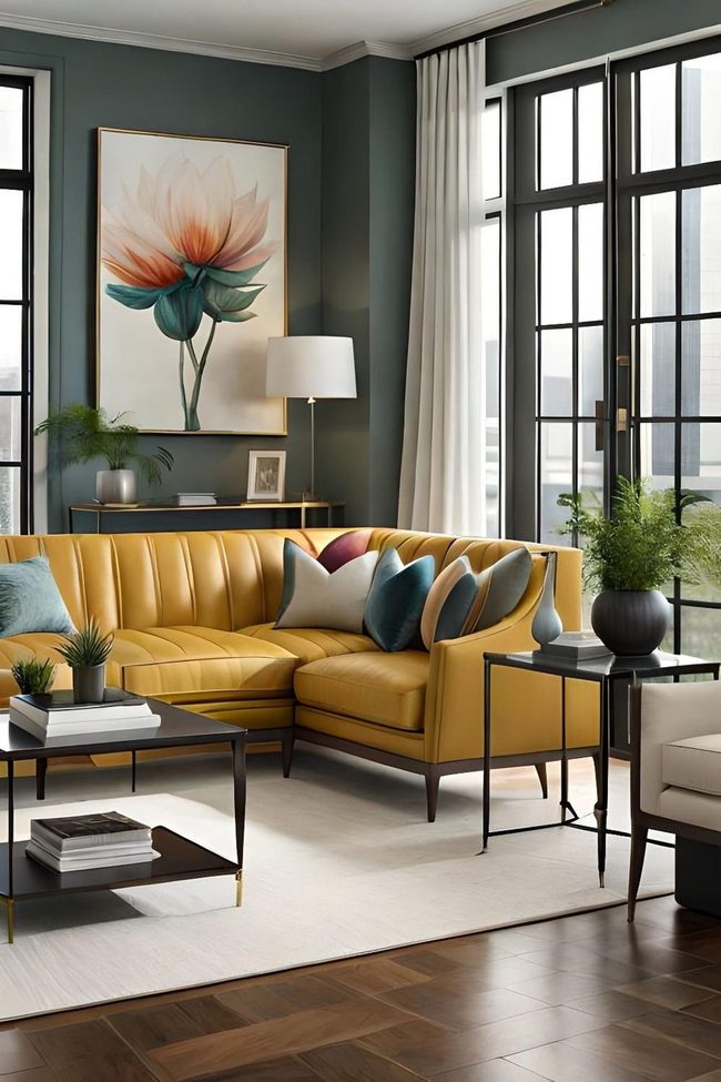 Deep Leather Meets Living Green