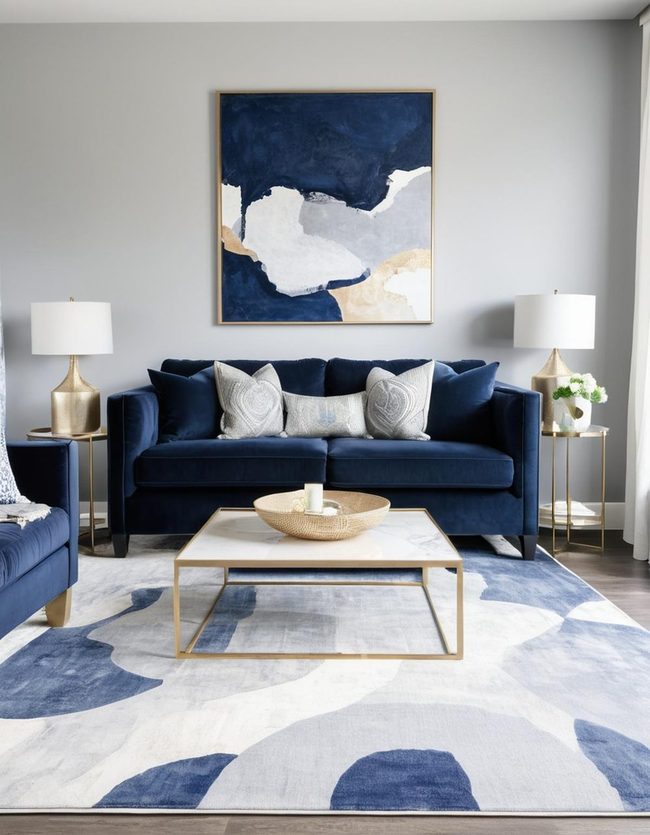 Blue and Grey Minimalist Retreat