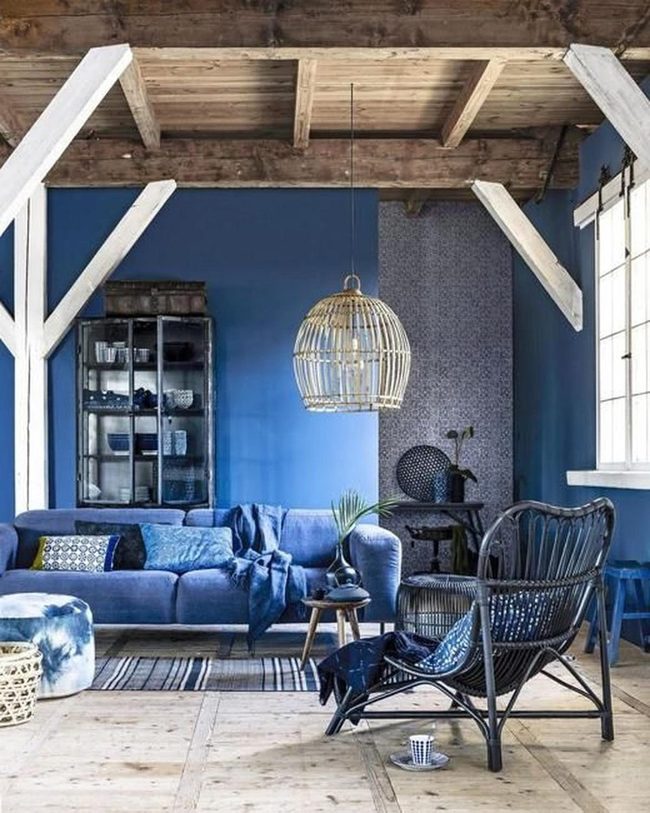 Blue Walls Natural Light Haven