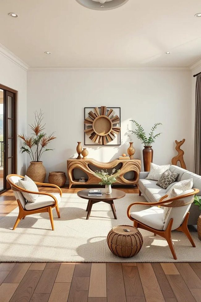 Curved Walnut Furniture Forms