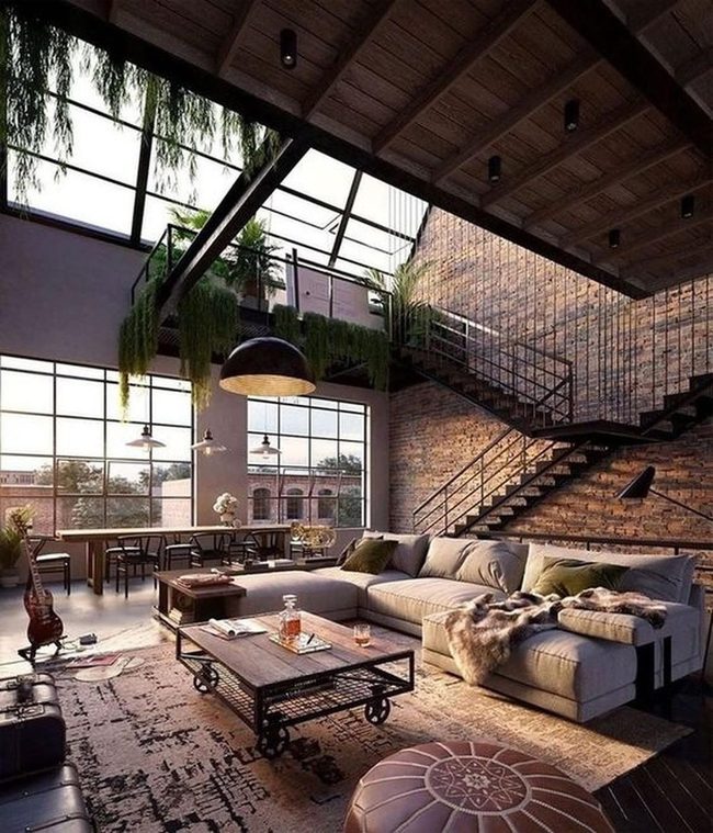 Black Metal Stairs Meet Natural Light