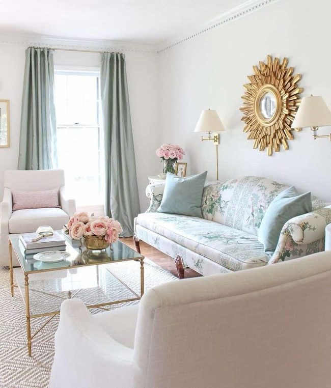 Gold Sconces Frame Floral Elegance
