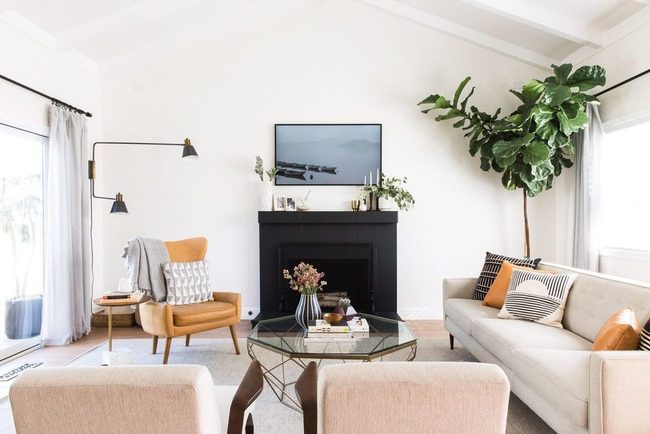 Black Fireplace Replaces The Television