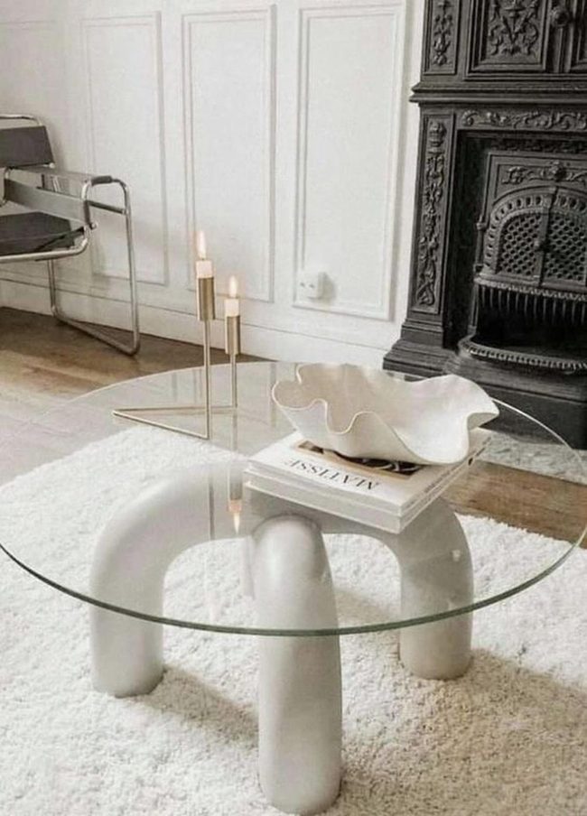 Glass Table Statement Centerpiece