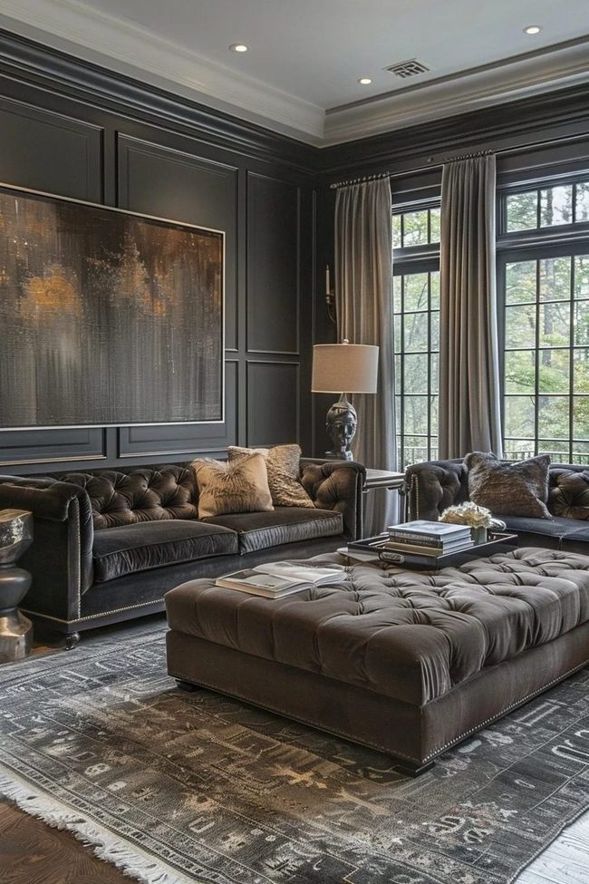 Deep Tufted Comfort In Rich Charcoal