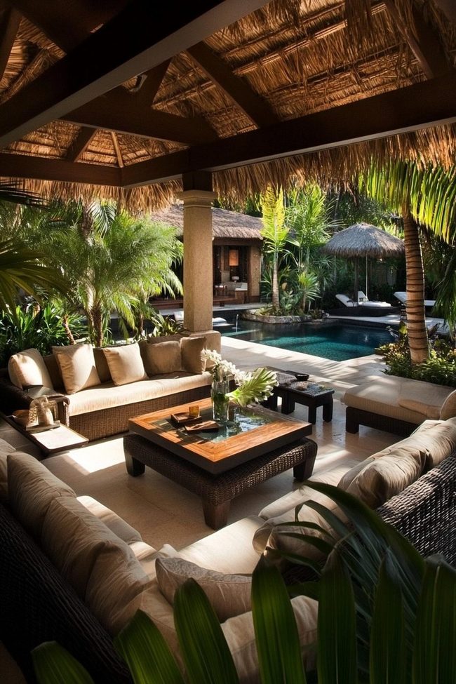 Green Plants Contemporary Patio