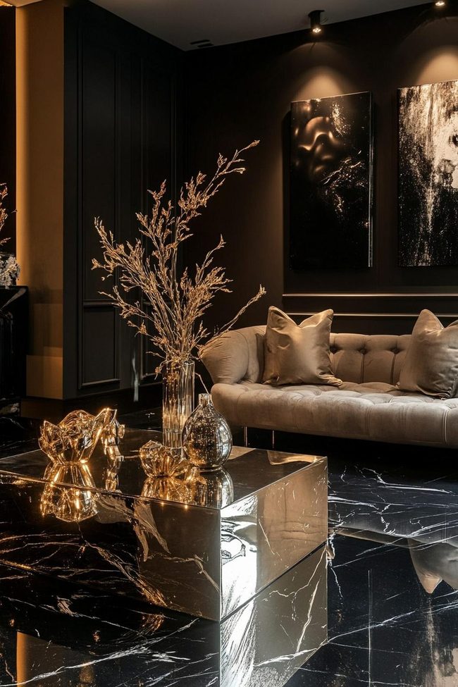Gold Metallic Hollywood Regency Living