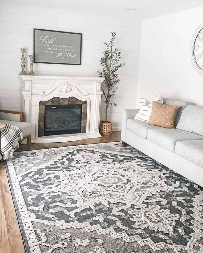 White Fireplace Statement Piece