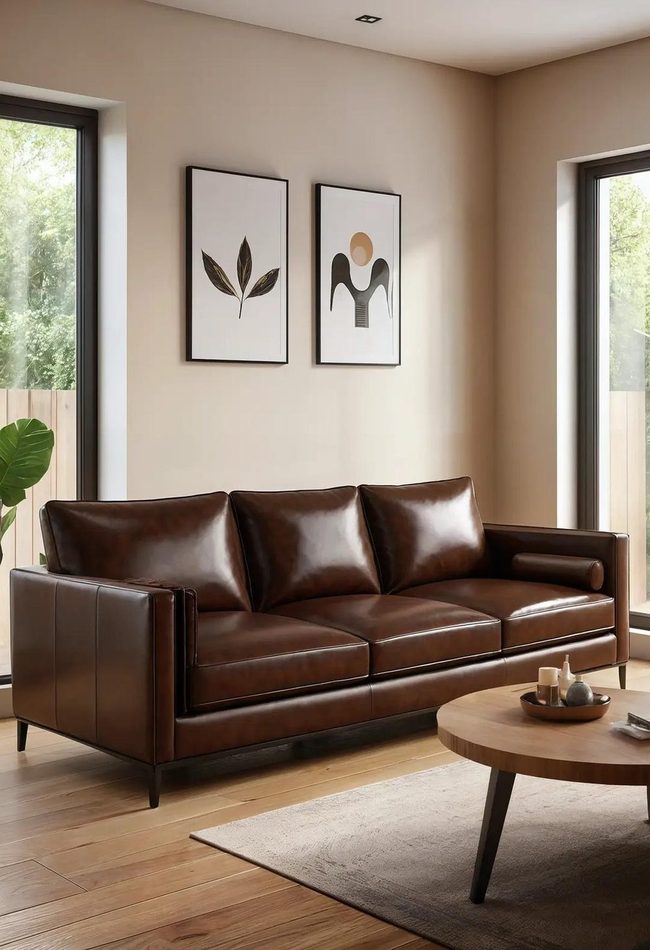 Brown Leather Sofa Timeless Foundation