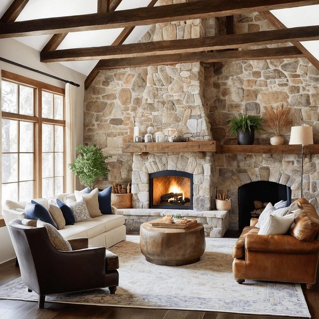 Exposed Stone and Weathered Wood