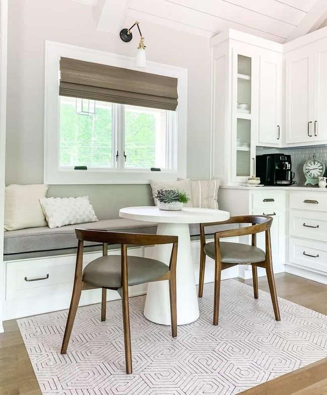 Soft Gray Cushions, Hidden Storage