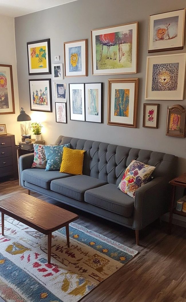 Mixed Frame Art Wall