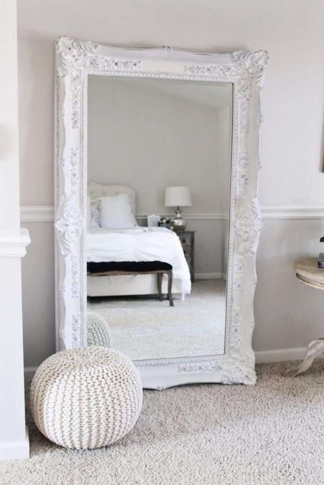 White Mirror Doubles Bedroom Light