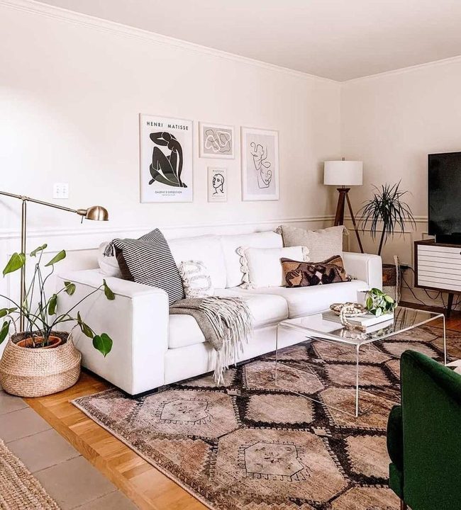 Brown And Black Statement Rug