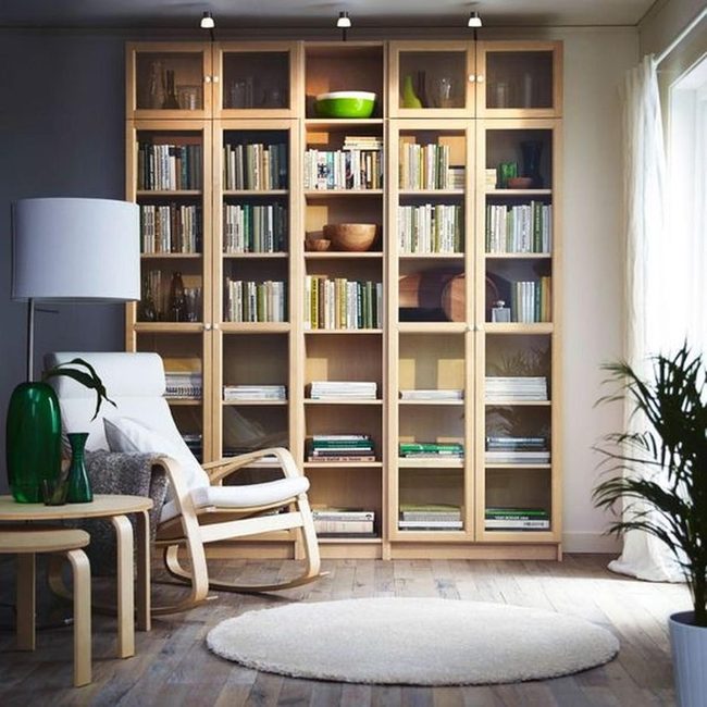 Green Bookshelf Reading Room