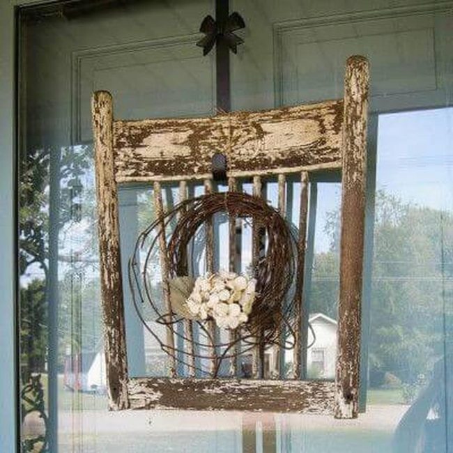 Upcycled Chair Wall Art Statement