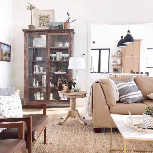 Layered Wood Tones Mixed Modern