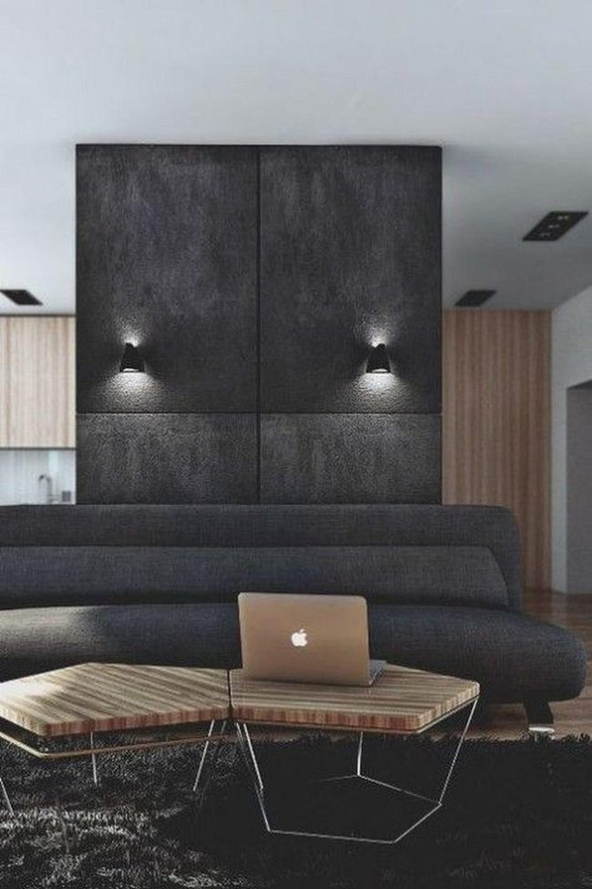 Dark Gray Walls Modern Living