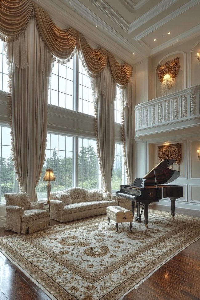 Grand Piano With Gilded Art Walls