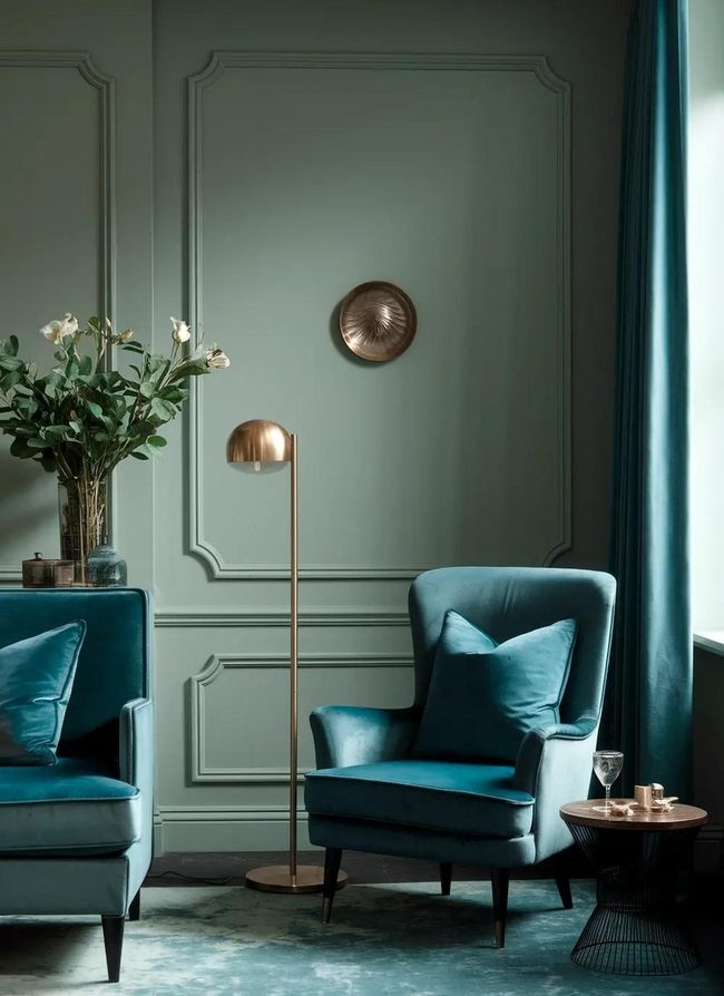 Sage Green and Teal Two-Tone