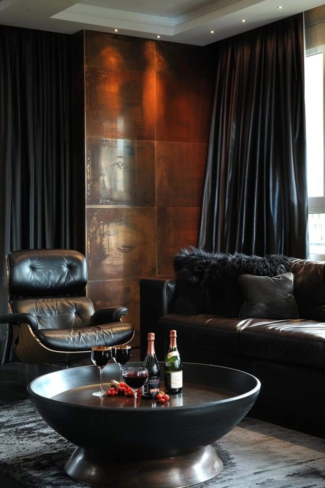Metallic Gold Lounge Sophistication