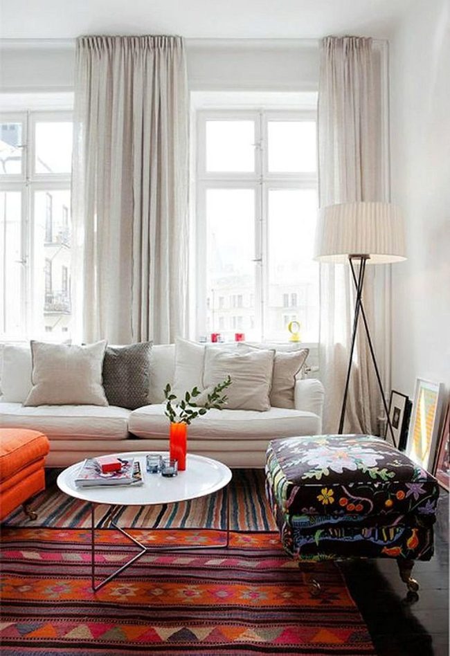 Floral Ottoman With Pastel Seating