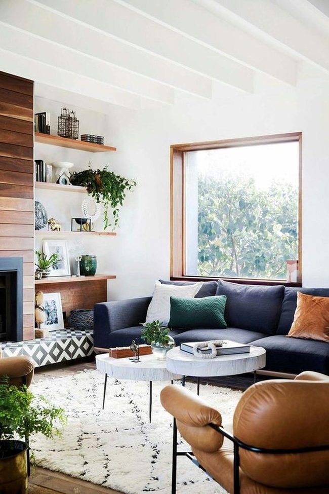 Blue Sofa Living Room Sunshine