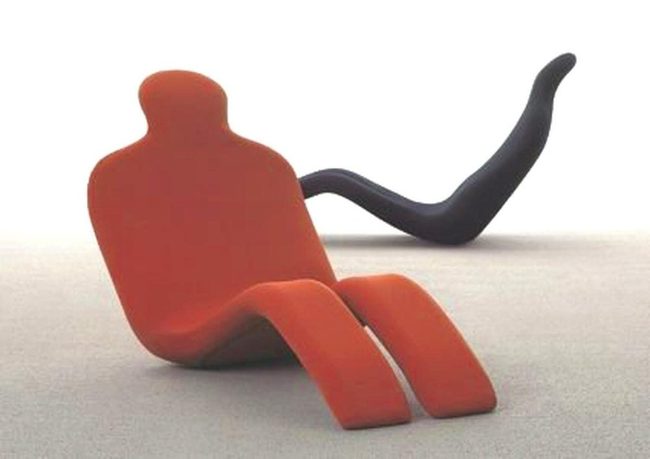Orange Sculptural Chairs Strike Bold