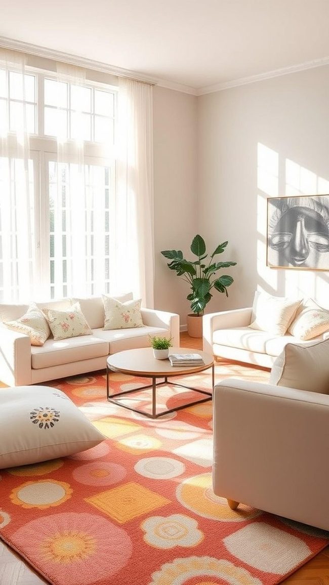 Sunny Yellow Wool Floor Statement