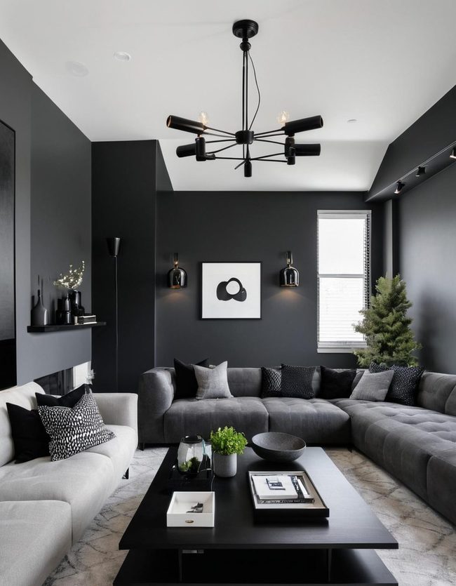 Dark Grey Meets Black Sophistication