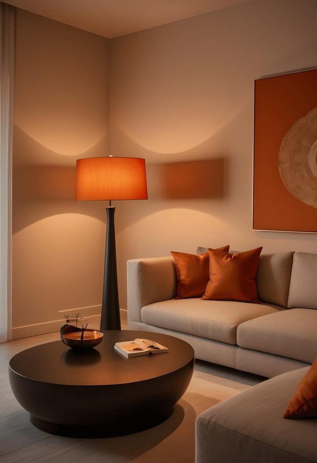 Burnt Orange Glow Transforms Living Spaces