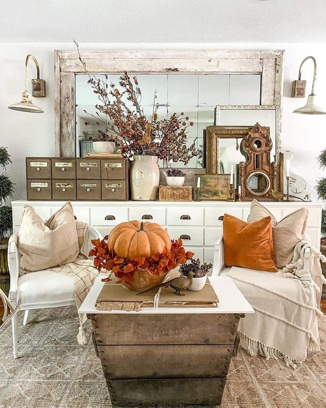 White Drawers Storage Meets Vintage Light