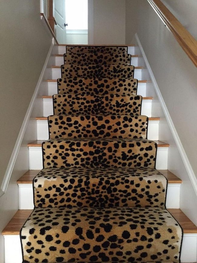 Animal Print Wooden Stair Runner