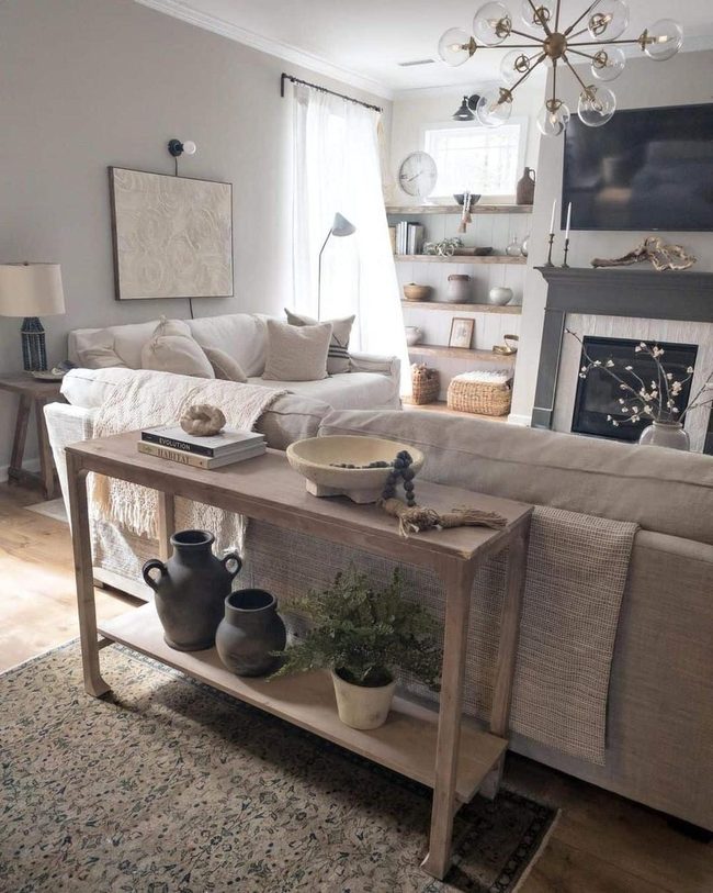 Gray Walls, Wooden Warmth, Beige Comfort