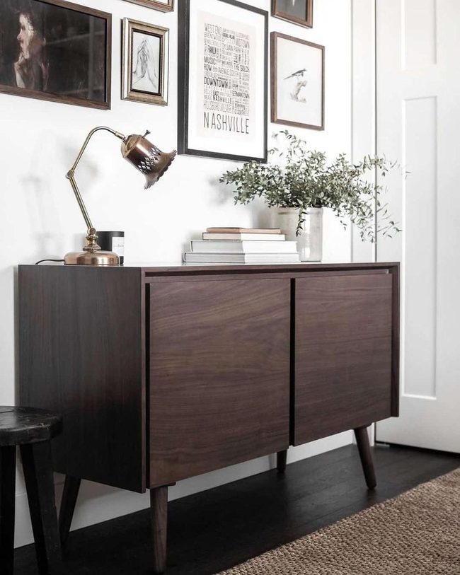 Dark Wood Gallery Wall Office