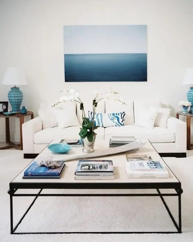 Ocean Blue Living Room Simplicity