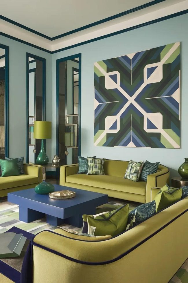 Emerald And Cobalt Two-Tone Interior