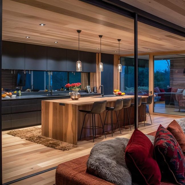 Mixed Materials Living Space