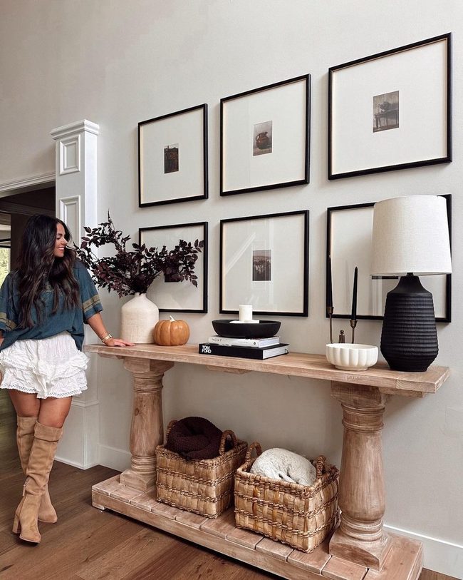 Carved Wood Meets Gallery Wall