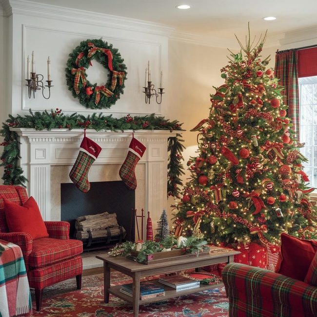 Red and Green Festive Lounge
