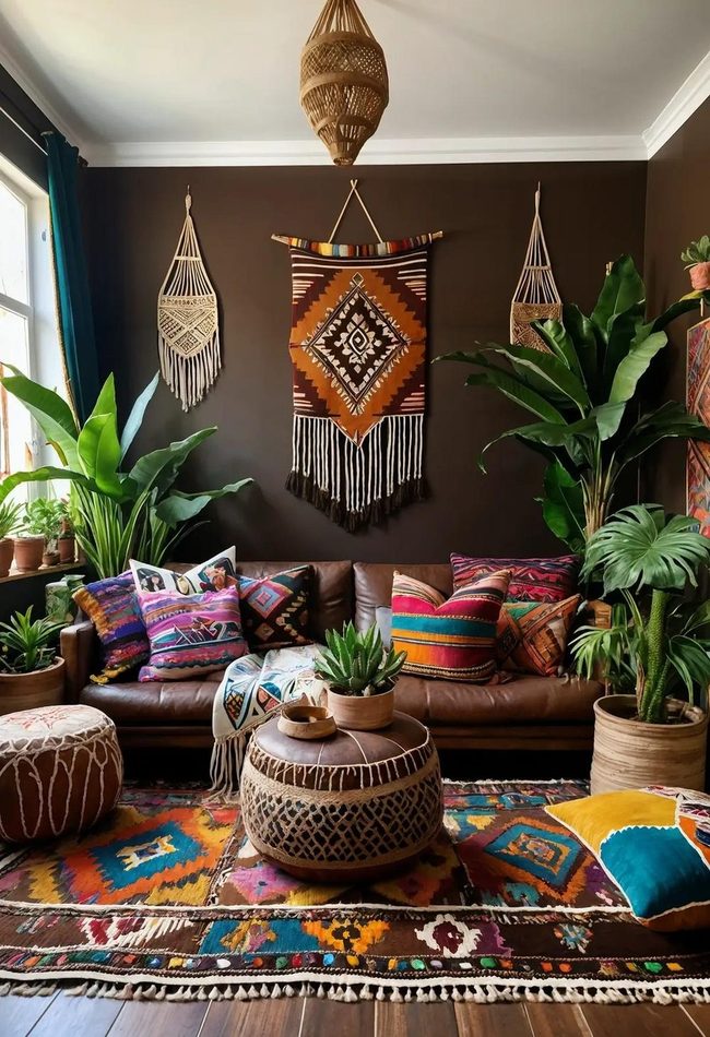 Moroccan Rug Bohemian Textile Layers