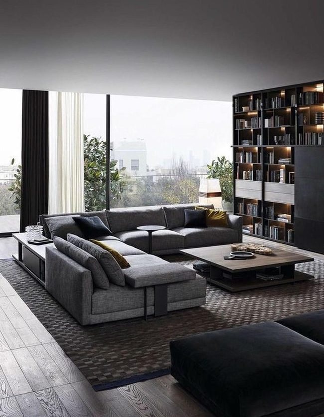 Gray Sofa, Wooden Warmth, Natural Views