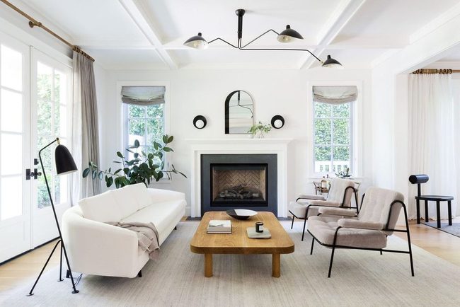 Ivory Sofa Geometric Refinement