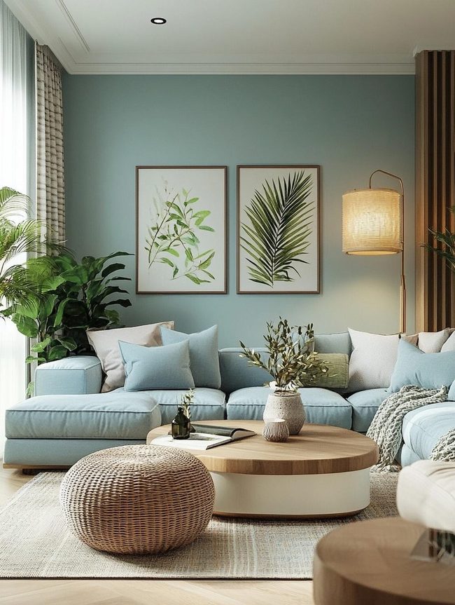 Blue Green Woodland Retreat