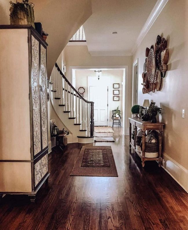 Monochrome Armoire Anchors Stained Wood