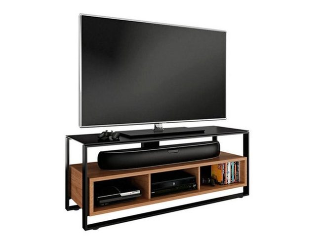 Black Frame Wooden Shelves Storage