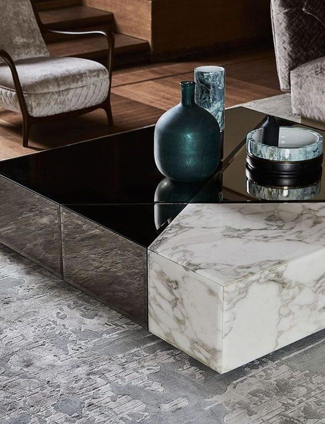 Black Glass Marble And Teal