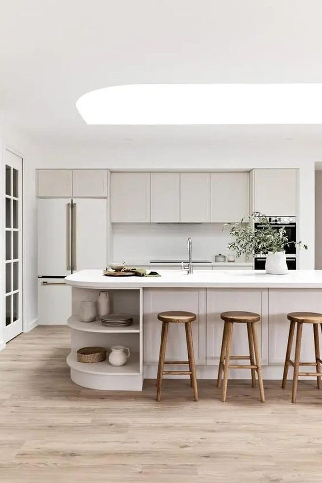 Light Wood And Green Kitchen Sanctuary